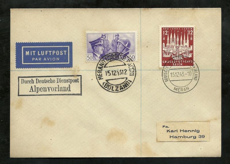 GERMAN OFF. MIXED ITALY ALPENVORLAND, MERAN 416,B249  