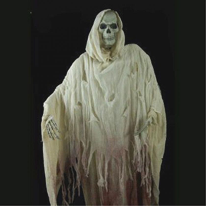 LifeSize Standup WHITE GRIM REAPER SKELETON Gothic Prop  