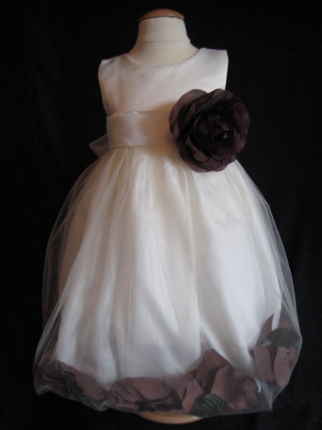 NWT POOL ROSE PETAL FLOWER GIRL DRESS 6 9 12 18 MO  