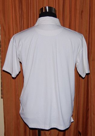 GUESS BEIGE WHITE STRETCH FIT CASUAL SHIRT MENS MEDIUM  