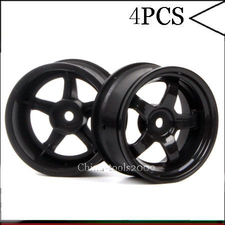 4PCS RC 110 Scale Car On Road 5 Spoke 3MM Offset Plastic Wheel Rim 