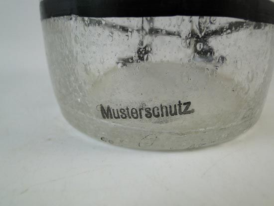 Antique German Musterschultz Ludwig Hohlwein Glass Beaker Tumbler Man 