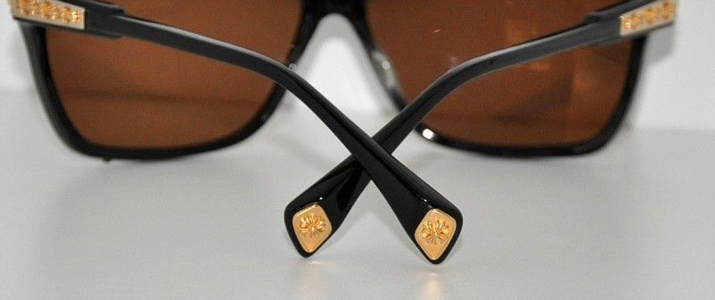   HEARTS SUNGLASSES R.C.H RCH BK BLACK BROWN ZEISS LENSES W/CASE  