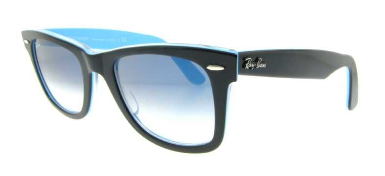 RAY BAN RB2140 10013F BLACK/BLUE 2140 SUNGLASSES 54MM 805289325062 E 