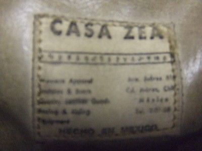 Casa Zea All Leather Saddlebag Handbag Juarez Mexico  