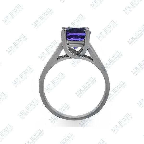 00 CT ROUND TANZANITE SOLITAIRE IN 14K WHITE GOLD  