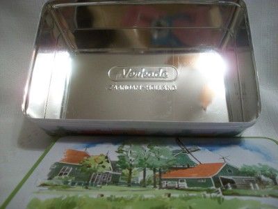 Verkade Zaandam Holland Tin Box w/Watercolor Art  