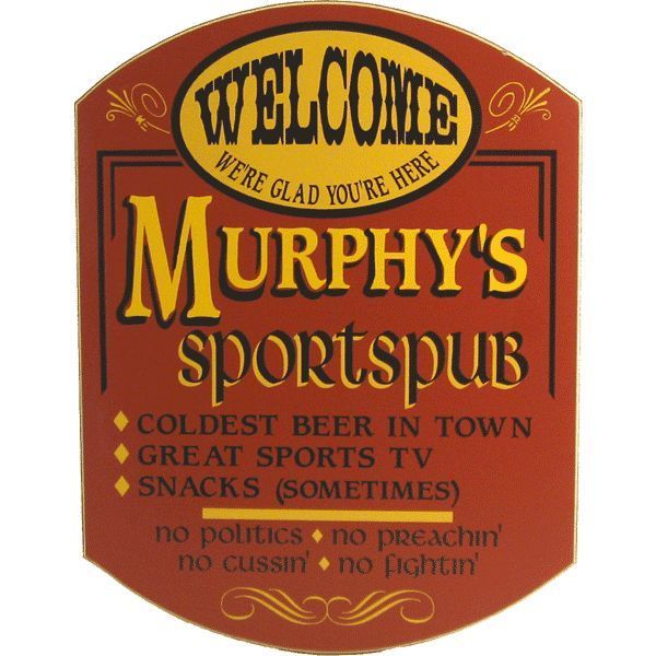   MAN CAVE PERSONALIZED SPORTS PUB CUSTOM WELCOME WOOD BAR SIGN  