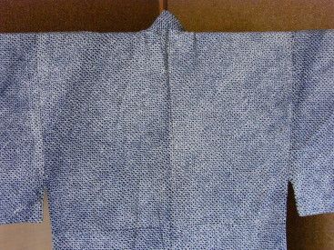 Vintage Cotton INDIGO SHIBORI YUKATA   Super Fine Miura  