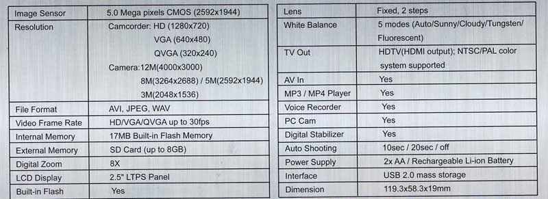 1280x720P 16.0 MP HD Digital Video Camcorder Camera DV  