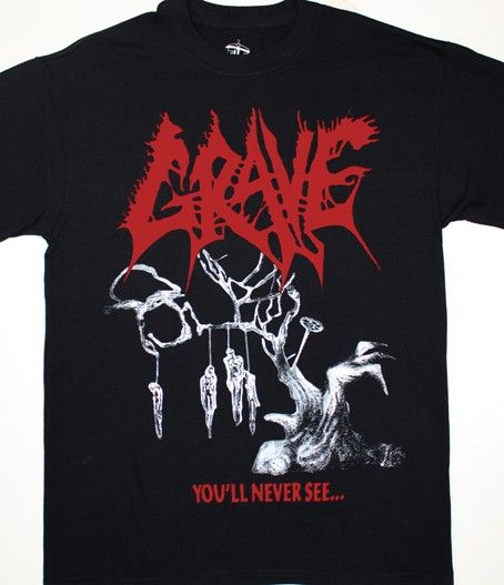 GRAVE YOULL NEVER SEE GORGUTS GOREFEST MASSACRE DEATH NEW BLACK T 