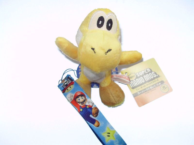 Super Mario Bros☆ 4 Yellow Yoshi plush keychain ☆Bonus  