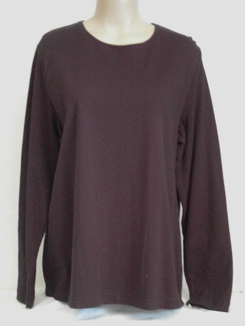 Apt 9 Womens Long Sleeved Stretch Knit Top 1X Black NEW  