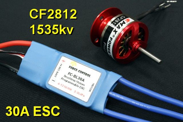 Emax CF 2812 1535KV Brushless Outrunner Motor 30A ESC  