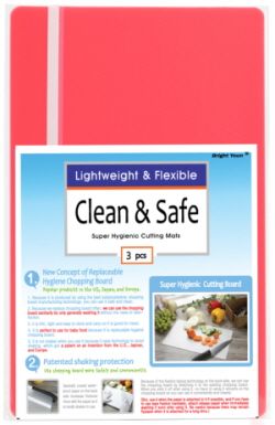 US18 Hygienic 3pcs Ultra thin Flexible cutting board, chopping mats 