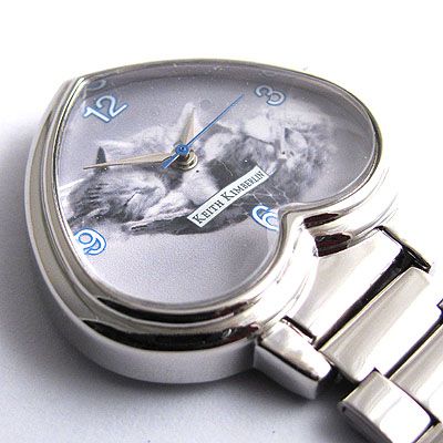 Nurses Fob Watch Heart Shape Keith Kimberlin Kitten 22c  