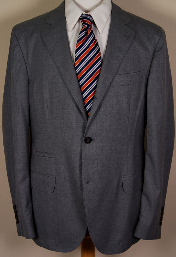 BRUNELLO CUCINELLI COAT $2475 GRAY WOOL/SILK 3 BTN LIGHT SPORT JACKET 