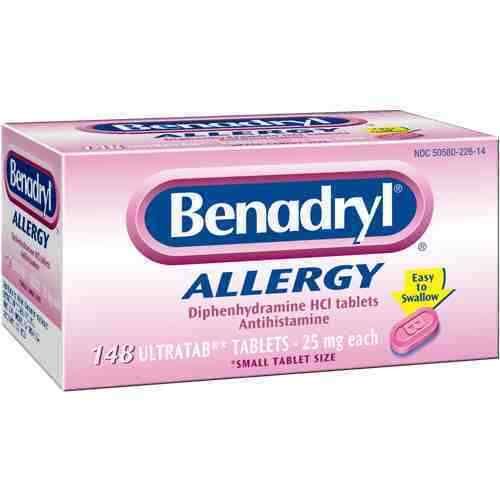 BENADRYL 148 ULTRATABS 25mg ALLERGY ANTIHISTAMINE FRESH  