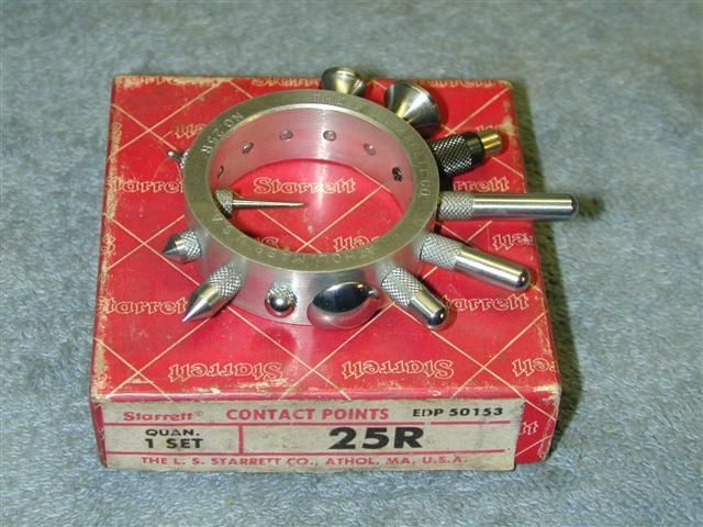 Starrett No. 25R Dial Indicator Contact Point Set  