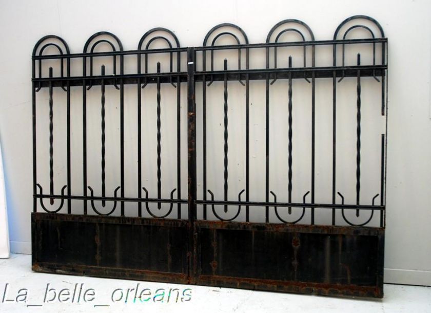 FRENCH ART DECO WROUGHT IRON GATE AND FENCING. WOW  