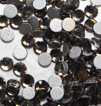   2mm   6.5mm Glass 14 facet Round Rhinestone Flatback Crystal  