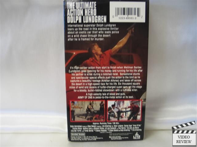 Army of One * VHS * Dolph Lundgren, George Segal  