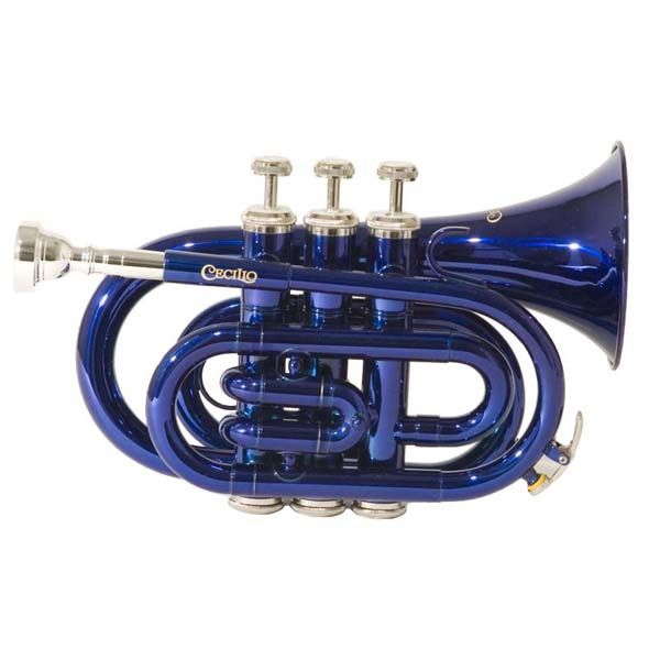 CECILIO 2Series Bb POCKET TRUMPET w/Monel Valves~4Color  