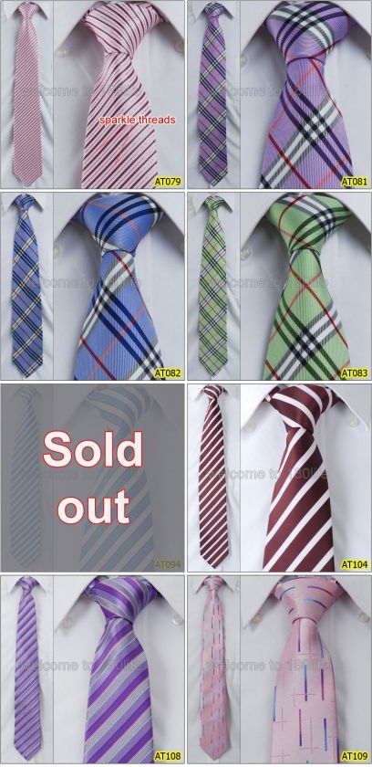 Wholesale 5 PCS 100% Wove Silk Mens Necktie 3 Wide Tie  