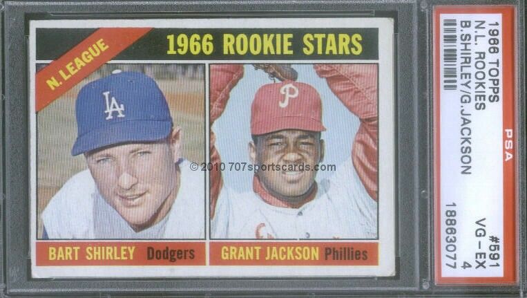 1966 Topps 591 (R) Grant Jackson PSA 4 (3077)  