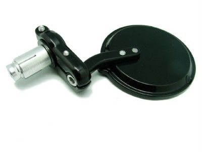 Round Cafe Racer 7/8 Bar End Mirror Black Universal  