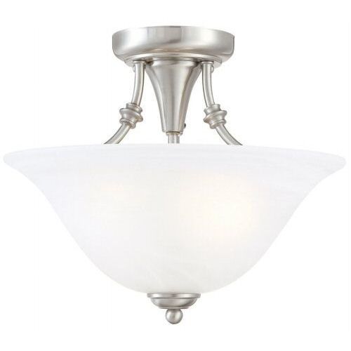 Satin Nickel 54 4676 Semi Flush Mount Ceiling Light