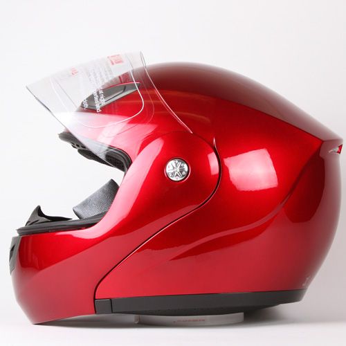 DARK WINE RED MODULAR FLIP UP MOTORCYCLE HELMET DOT Size S, M, L, XL 