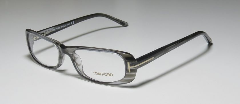 NEW TOM FORD TF 5121 51 16 135 RX STRIPED GRAY EYEGLASSES/GLASSES 