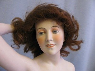   Hofmann HUGE 17 Antique German Bisque Bathing Beauty Wigged, Gorgeous