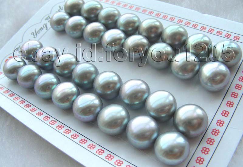 Wholesale 12pairs Natural 12mm Gray Pearl Earrings  