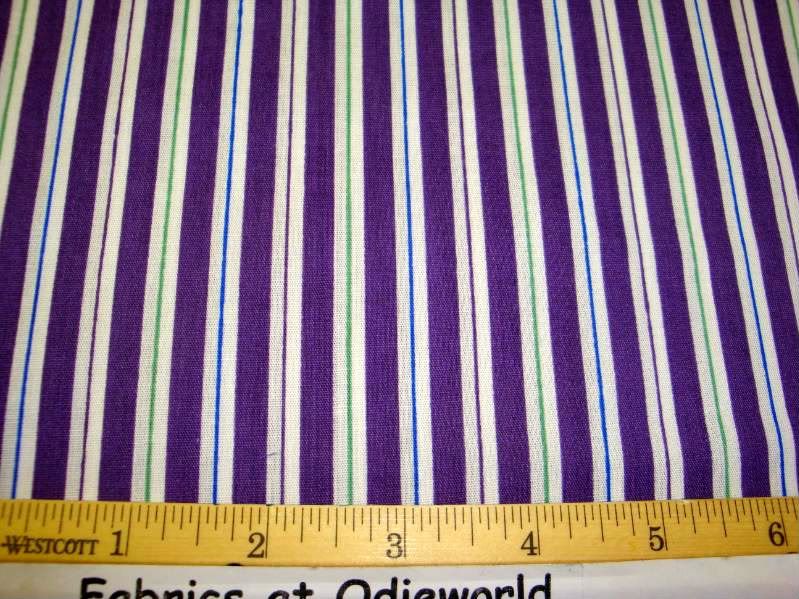 Cotton quilting sewing fabric Purple & white 1 yd x 60  