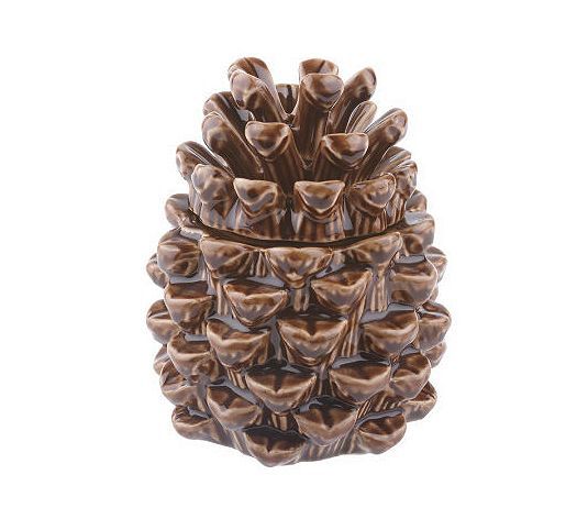   Co 3 oz Mini Pinecone Figural Candles BROWN Berry & Bark Scent  