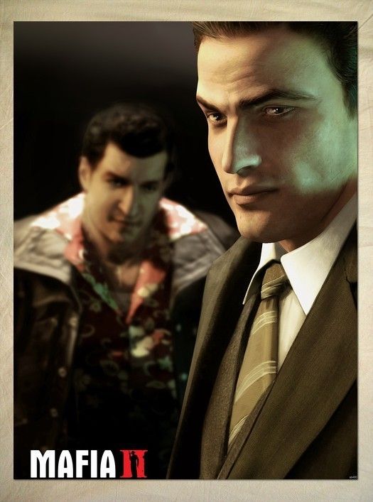 AB480 Mafia 2 Joe Barbaro and Vito Scaletta Game POSTER  