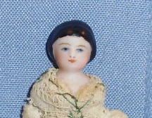 Antique German Black hair ALICE Hairdo PARIAN DOLLHOUSE DOLL  