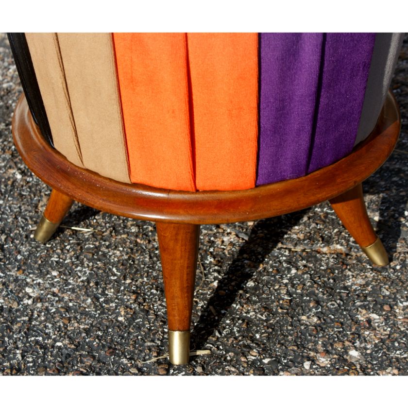 16 Vintage Italian Multicolor Stool Ottoman  