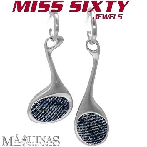 PENDIENTES DE ACERO * MISS SIXTY * MADE IN ITALY PVP98€  