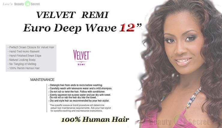 OUTRE VELVET Remi Euro deep wave 12 100% human hair weaving  