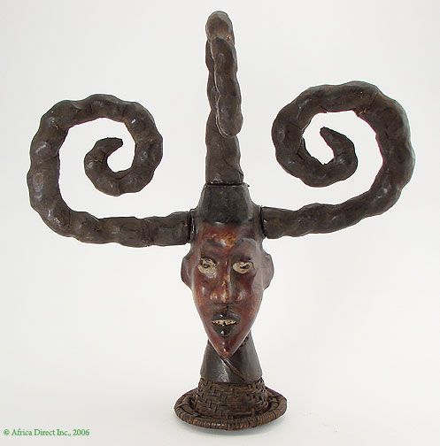 Title Ejagham MASK HEADCREST ELABORATE COIFFURE African