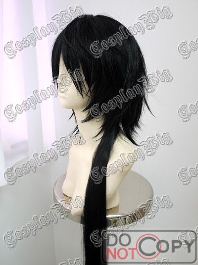 SAINT SEIYA LOST CANVAS ALONE BLACK LONG COSPLAY WIG  