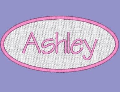 Custom 100% Embroidered Name Patch Personalized OVAL Tags Badges 