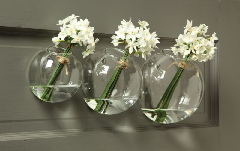   Hanging Glass Wall Vases Candle Holders Wedding Holiday Decor  