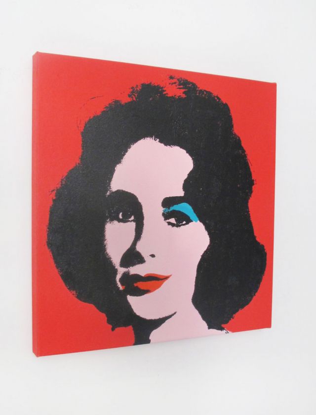 Louis Waldon Elizabeth Taylor Screenprint on Canvas Andy Warhol 