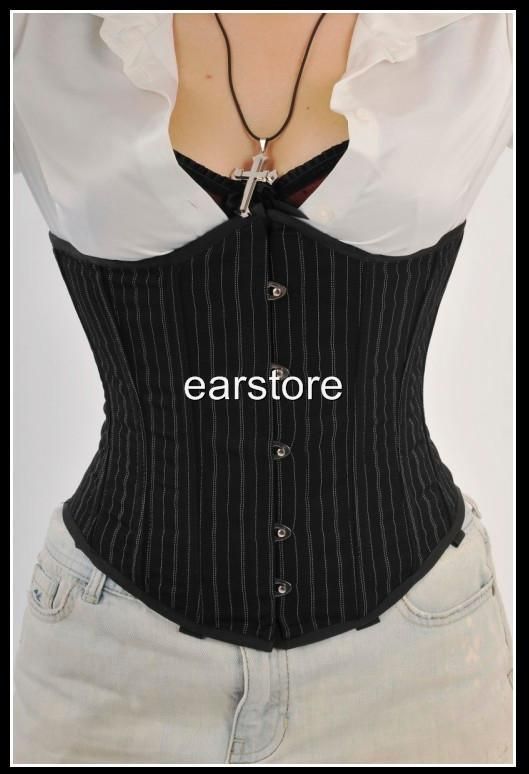 Victorian Underbust Steel Boned Corset Waist Cincher  