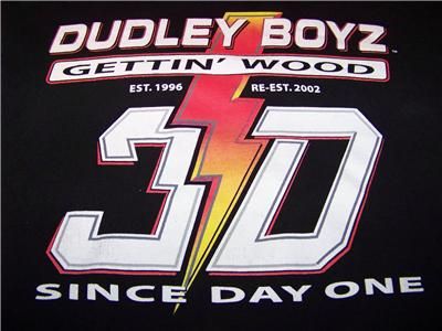 WWE/WWF DUDLEY Boyz Gettin Wood 3 D T Shirt (Med) 100% cotton  