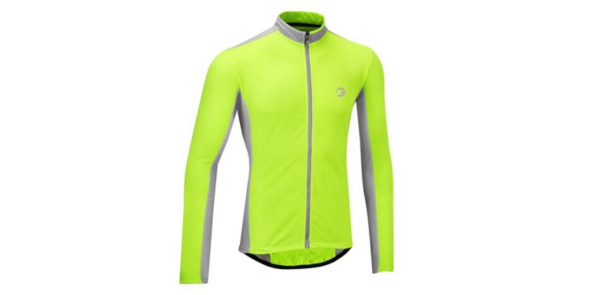 Cool Flo Long Sleeve Cycling Jersey Hi Viz Yellow  